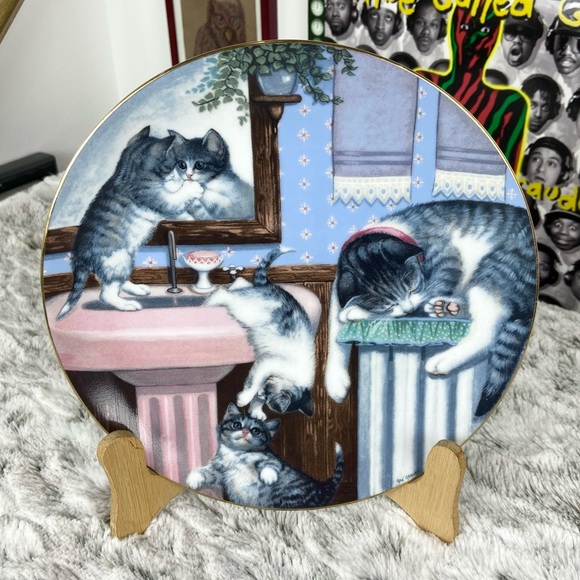 Vintage 1988 Country Kitties Plate